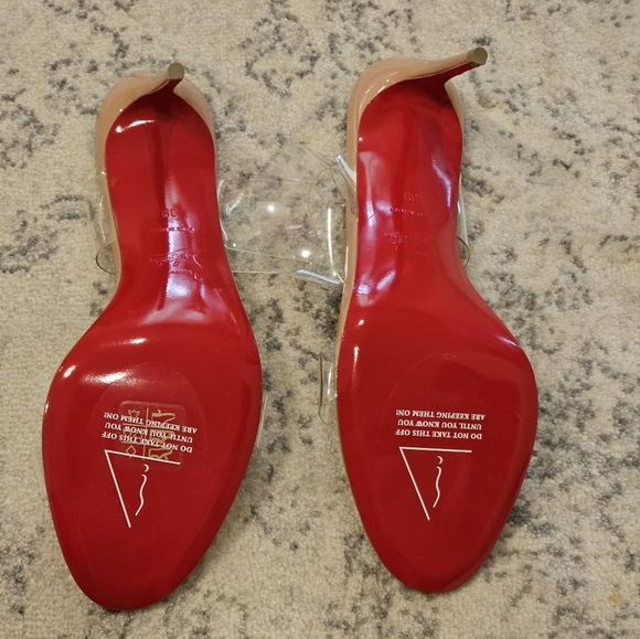 New Christian Louboutin Just Nothing Tan Women's Shoes In Size 39 - Picture 6 of 9